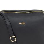 Bolsa Feminina Classe Couro Croosbody Jade Preta Ref. 09932.09913