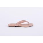 Sandália Rasteira Feminina Anatômica Rose Brilhante Ref. 09941.09991
