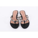 Rasteira Elegance Grafite Ouro Ref. 09941.09991