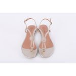 Sandalia Rasteira Elegance Dourada Ref. 09941.09991 