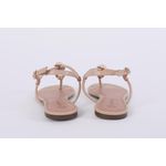 Sandalia Rasteira Elegance Areia Ref. 09941.09991