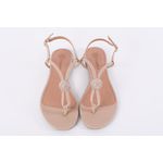 Sandalia Rasteira Elegance Areia Ref. 09941.09991