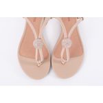 Sandalia Rasteira Elegance Areia Ref. 09941.09991