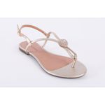 Sandalia Rasteira Elegance Dourada Ref. 09941.09991 
