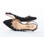 Sandália Rasteira Spikes Nobuck Preto Ref. 09521.09971