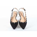 Sandália Rasteira Spikes Nobuck Preto Ref. 09521.09971