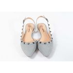 Sandália Rasteira Spikes Nobuck Demin Ref. 09521.09971