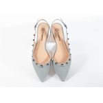 Sandália Rasteira Spikes Nobuck Demin Ref. 09521.09971
