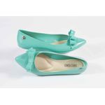 Sapatilha Laço Turquesa Bico Fino Sweet Chic Ref. 0926.0998