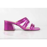 Tamanco Tiras duplas Metalizado Pink Ref. 09811.09961
