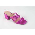 Tamanco Tiras duplas Metalizado Pink Ref. 09811.09961