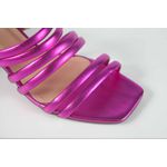 Tamanco Tiras duplas Metalizado Pink Ref. 09811.09961
