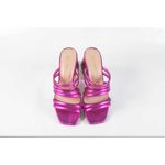 Tamanco Tiras duplas Metalizado Pink Ref. 09811.09961