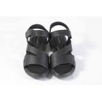 Sandália Confort Couro Mestiço Preto Ref. 09301.09951