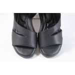Sandália Confort Couro Mestiço Preto Ref. 09301.09951