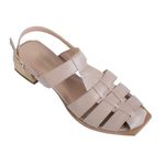 Sandalia Salto Bloco Amendoa Ref. 09422.09992