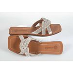 Rasteira Feminina Tiras Trançadas Off White Ref. 0949.09431 