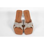 Rasteira Feminina Tiras Trançadas Off White Ref. 0949.09431 