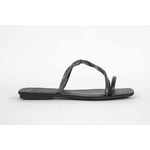 Rasteira Feminina Alça Trançada Preto Crsital REF. 0949.09431