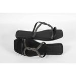 Rasteira Feminina Alça Trançada Preto Crsital REF. 0949.09431