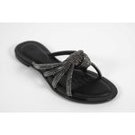 Rasteira Feminina Nó de Tiras Onix Preto Ref. 09111.09951