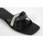 Rasteira Feminina Tiras Trançadas Preto Ref. 0949.09431 