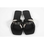 Rasteira Feminina Tiras Trançadas Preto Ref. 0949.09431 