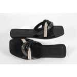 Rasteira Feminina Tiras Trançadas Preto Ref. 0949.09431 
