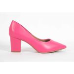 Scarpin Salto Bloco Ava Rosa Flamingo Ref. 09401.09941 