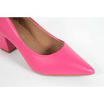Scarpin Salto Bloco Ava Rosa Flamingo Ref. 09401.09941 