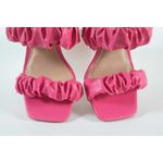 Tamanco Couro Salto Mestiços Alças Rosa Shock Ref. 09751.09422