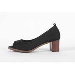 Salto Peep Toe Neoprene Preto Ref. 09971.09942