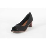 Salto Peep Toe Neoprene Preto Ref. 09971.09942