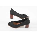 Salto Peep Toe Neoprene Preto Ref. 09971.09942