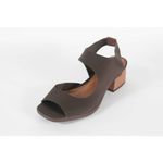 Sandália Salto Baixo Neoprene Café Ref. 09751.09422