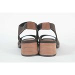 Sandália Salto Baixo Neoprene Café Ref. 09751.09422
