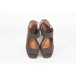 Sandália Salto Baixo Neoprene Café Ref. 09751.09422