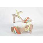 Sandália Salto Dourado Mestiço Couro Lemon Ref. 09941.09412