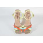Sandália Salto Dourado Mestiço Couro Lemon Ref. 09941.09412