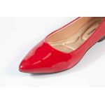 Sapatilha Lisa Vermelho Verniz Bico Fino Ref. 0967.09901