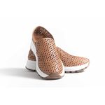 Tênis Feminino Couro Caramelo Ref. 09111.09951