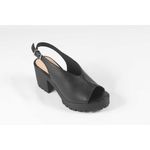 Sandália Tratorada Napa Couro Preto Ref. 09981.09962