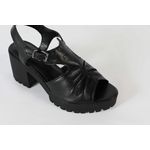  Sandalia de Couro Tratorada Preto Ref. 09612.09903