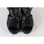  Sandalia de Couro Tratorada Preto Ref. 09612.09903