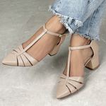 Scarpin Couro Fayence Nude