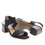 Sandália Salto Médio Neoprene Douceur Preta 
