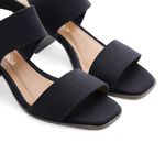 Sandália Salto Médio Neoprene Douceur Preta 