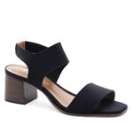 Sandália Salto Médio Neoprene Douceur Preta 