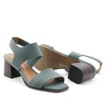 Sandália Salto Médio Neoprene Douceur Verde