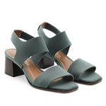 Sandália Salto Médio Neoprene Douceur Verde